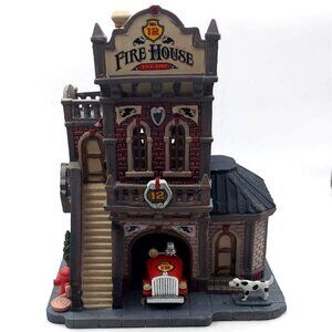Lemax Firehouse No 12 Christmas Village Ceramic Lighted 2014 Collectible Holiday